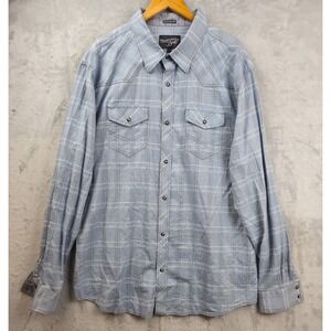 Moonshine Spirit by Brad Paisley Shirt Mens XXL Blue Country Western Pearl Snap